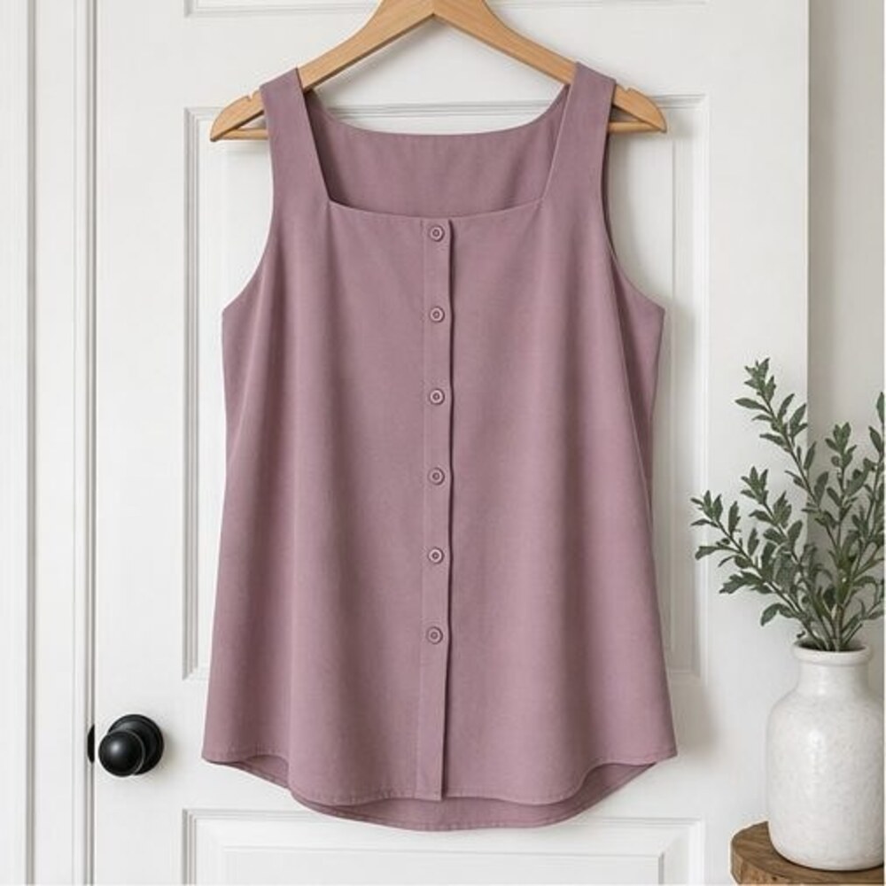 Mauve Lace Trim Top